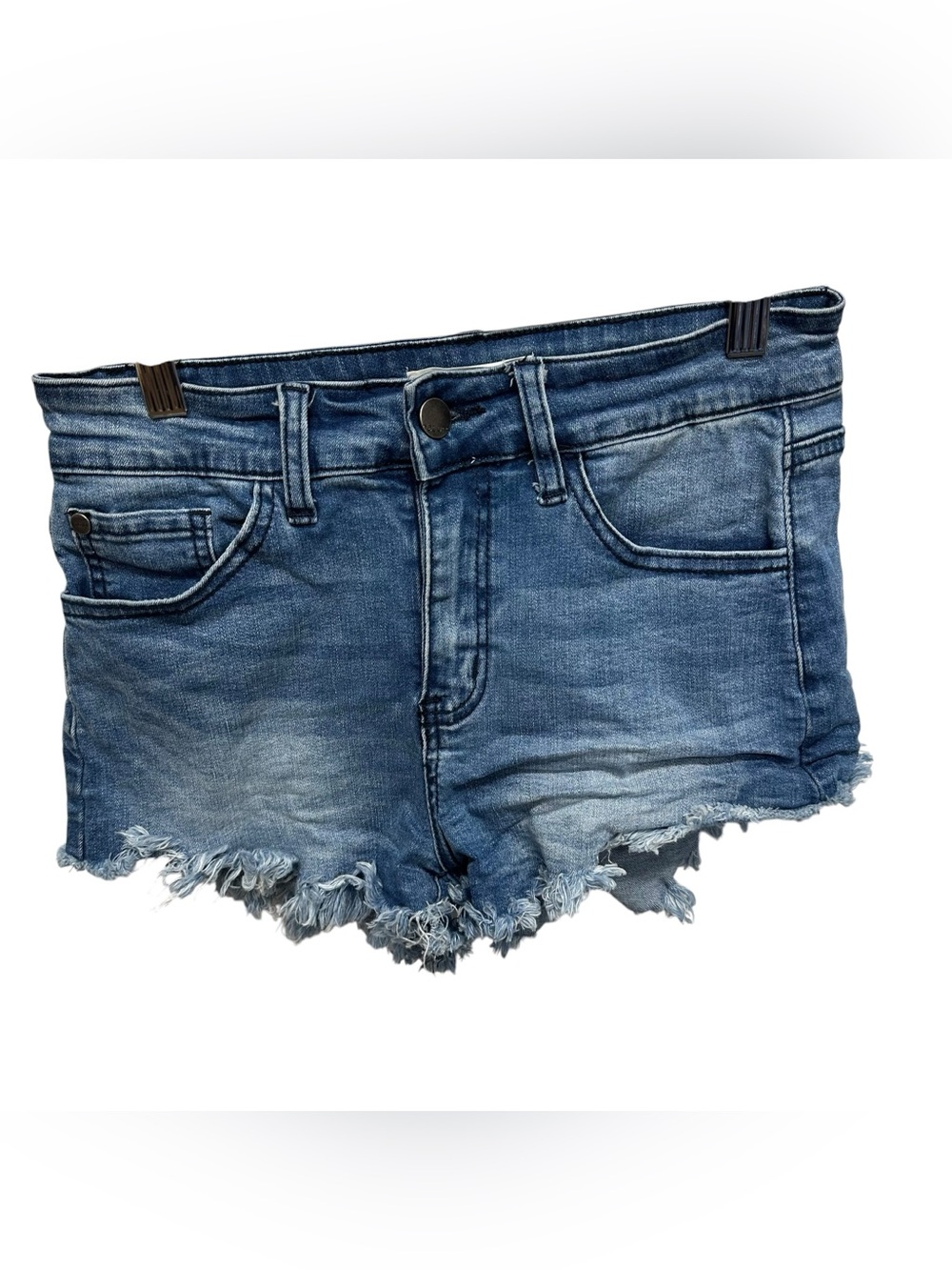 Nature denim women’s cropped denim shorts frayed hems size medium grunge